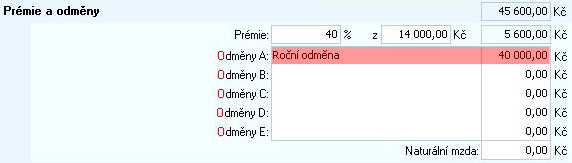 Měsíční mzdy – roční odměna