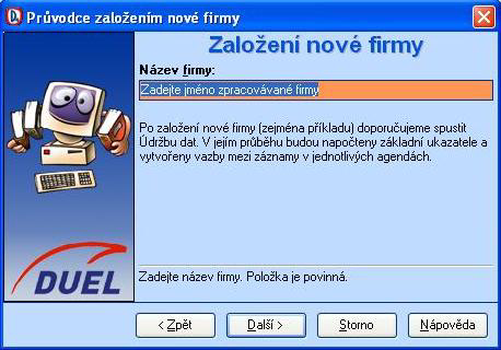 Pojmenování zakládané firmy