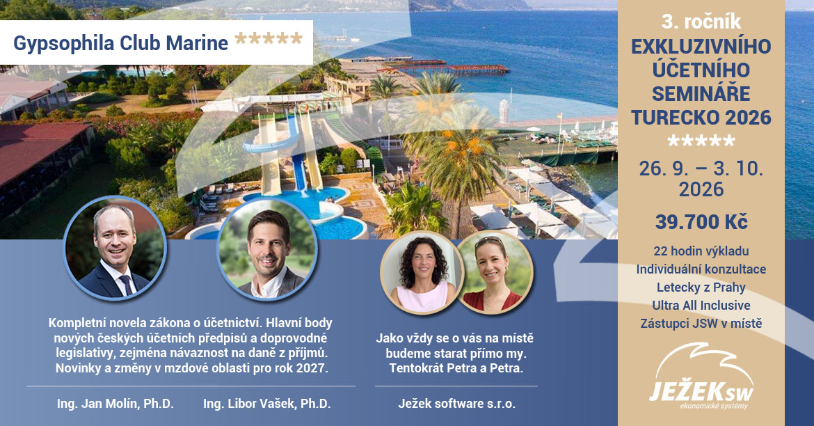 Exkluzivní účetní seminář Turecko 2026