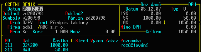Zaplacené zálohy v roce 2007 a vyúčtování v novém roce v souvislosti se změnou snížené sazby DPH