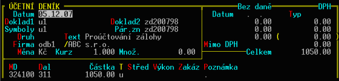 Zaplacené zálohy v roce 2007 a vyúčtování v novém roce v souvislosti se změnou snížené sazby DPH