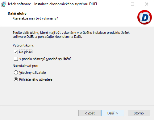 Instalace programu DUEL.