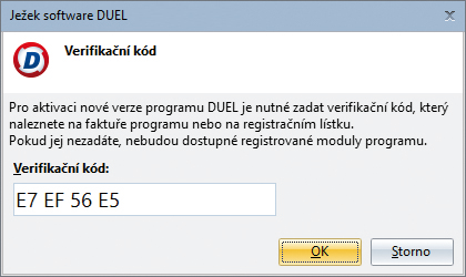 Verifikace nové verze.