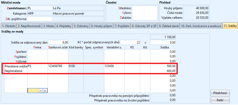 Přenos dávek z mezd