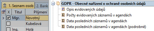 GDPR sestavy